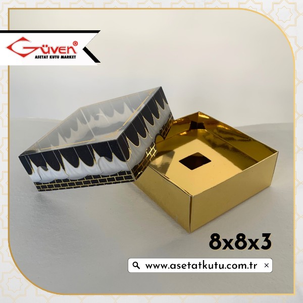 [Desen #4] 8x8x3 Gold Zikirmatik Kutusu
