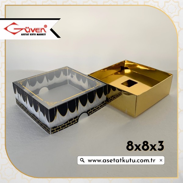[Desen #4] 8x8x3 Gold Zikirmatik Kutusu