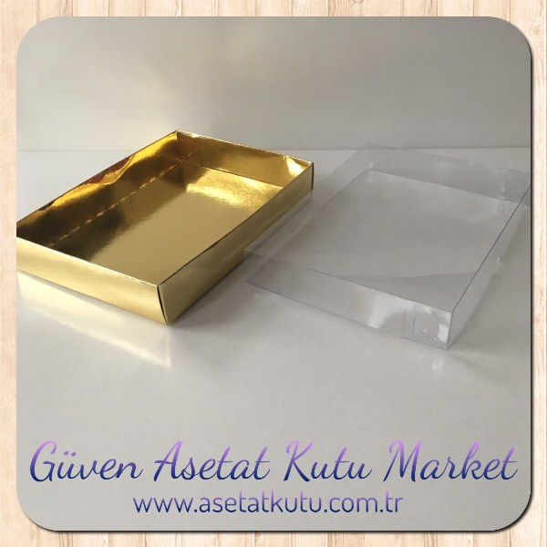 10.5x14.5x2.5  Küçük Yasin Kutusu Gold Metalize