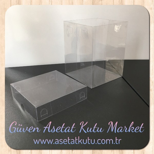 12x12x15 Ölçülü Asetat Kutu
