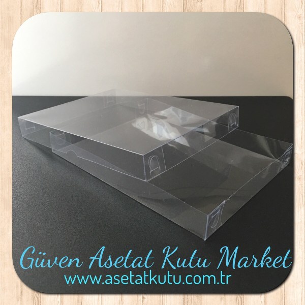 13x17x2 Ölçülü Şeffaf Asetat Yasin Kutusu