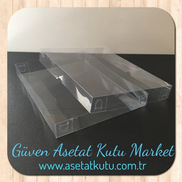 13x17x2 Ölçülü Şeffaf Asetat Yasin Kutusu