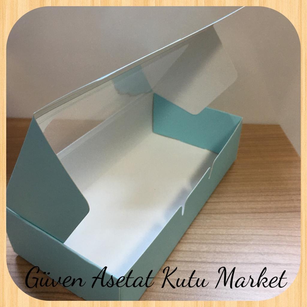 20x10x5 Mavi Pencereli Karton Kutu