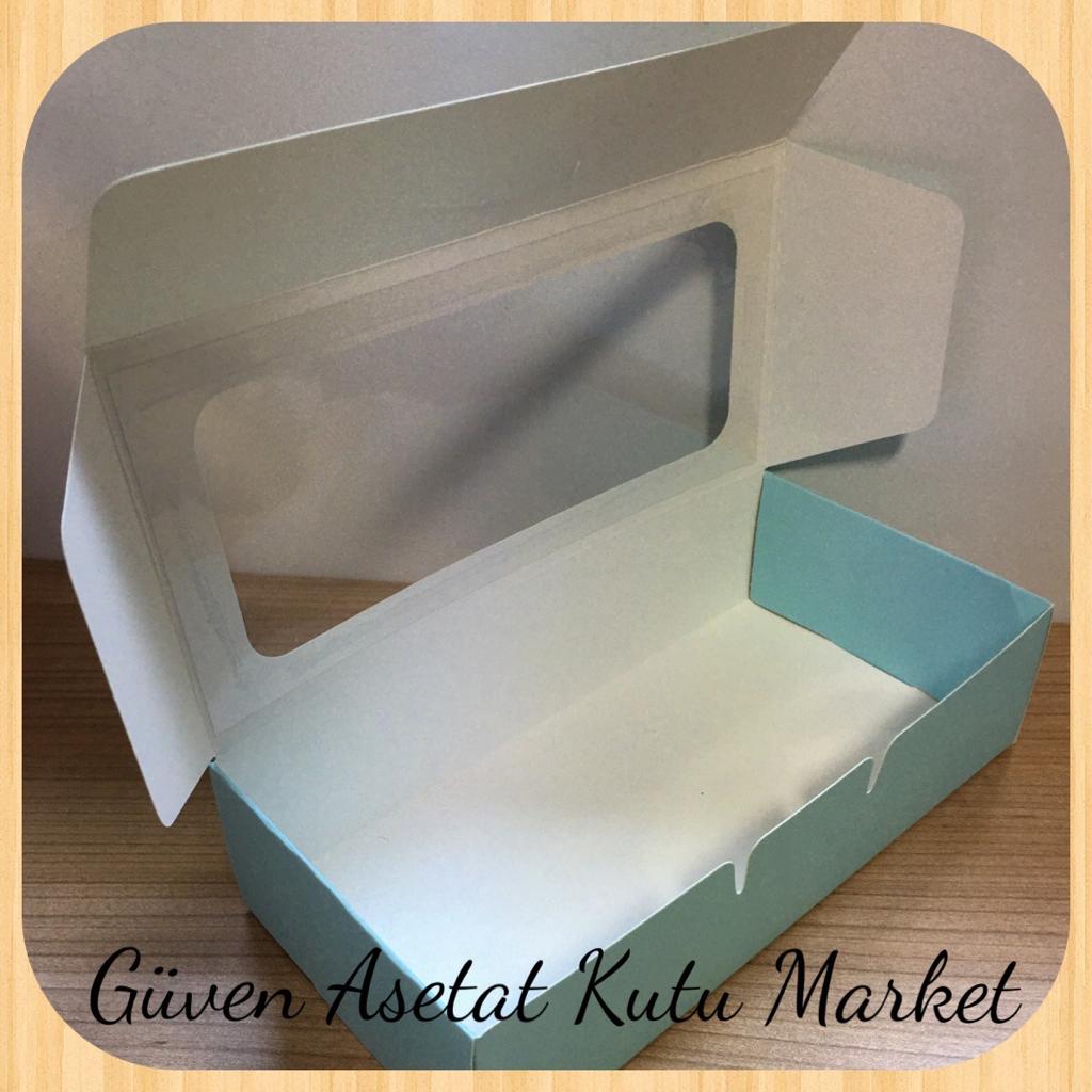 20x10x5 Mavi Pencereli Karton Kutu