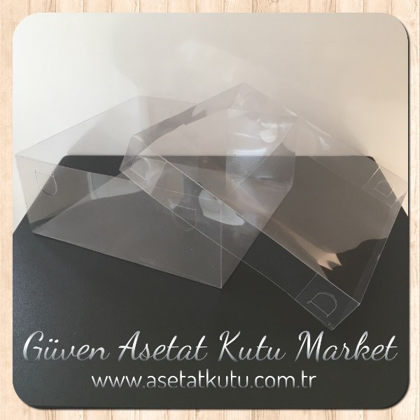 20x20x8 Ölçülü Asetat Kutu