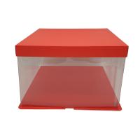 33.5x33.5x18 Kırmızı Yarı Karton Yarı Asetat Kutu