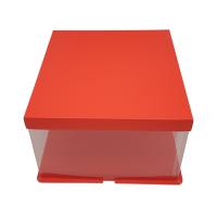 33.5x33.5x18 Kırmızı Yarı Karton Yarı Asetat Kutu