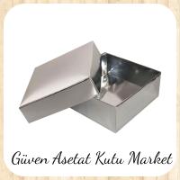 8x8x3 Gümüş Komple Karton Kutu