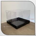 20x20x15 Altı Siyah Karton Üstü Asetat Kutu 20x20x15 Altı Siyah Karton Üstü Asetat Kutu