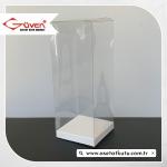 6x6x15.5 Beyaz İç Yükselticili Otomatik Asetat Kutu 6x6x15.5 Beyaz İç Yükselticili Otomatik Asetat Kutu