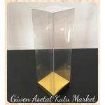 6x6x21 Gold İç Yükselticili Otomatik Asetat Kutu 6x6x21 Gold İç Yükselticili Otomatik Asetat Kutu